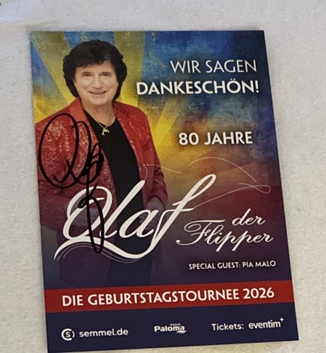 Biglietto autografo olaf - olaf, il
