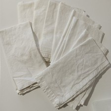 9 Tovaglioli In Cotone Fiandra Vintage 50 cm X 50 Cm N.B. 1 Trama Diversa Usati