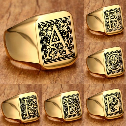 Anello con sigillo oro anello