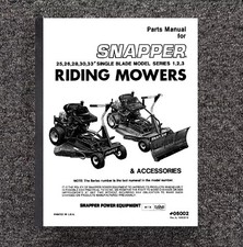 Manuale ricambi motofalciatrice 25 26 28 30 33 pollici adatto a Snapper serie 1, 2 e 3 6002