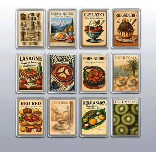 Italian food fridge magnet - food,