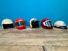 LOTTO DI CASCHI DA MOTO VINTAGE ANNI 70 MDS NOVA CABERG 5 PEZZI COLLEZIONE CROSS