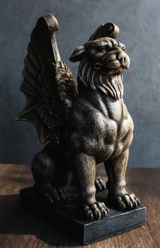 Statua gargoyle leone ebros - leone,