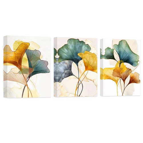 Quadro astratto floreale tela