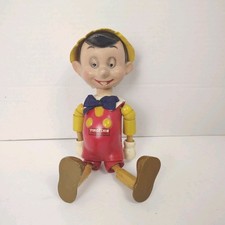 Ideal Disney Pinocchio 13" Bambola Snodata Legno/Composizione, Marchio WDP, Vestito Rosso