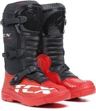 STIVALI BAMBINO MOTO CROSS TCX COMP KID NERO ROSSO TG 30