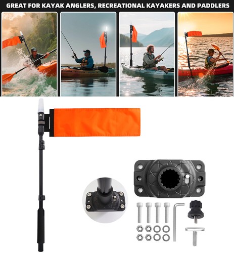 Bandiera palo luce led kayak - bandiera,