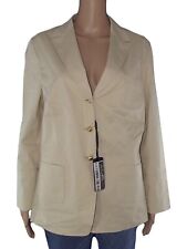 Dominew Giacca Donna Taglia 50 3Xl Beige Cotone Made Italy 3 Bottoni Blazer