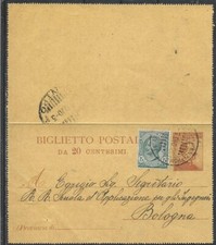 1920 biglietto postale - 5c, su