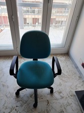 sedia ufficio girevole con rotelle regolabile in altezza(No spedizione)