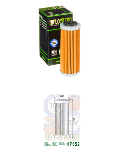 Hf652 hiflo filtro - olio, ktm
