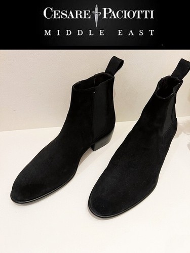 Bottines noires daim homme