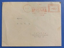1952 AMR - Ampelea conserve - Trieste - affrancatura meccanica rossa AMG FTT