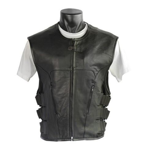 Gilet pelle motociclista - gilet,