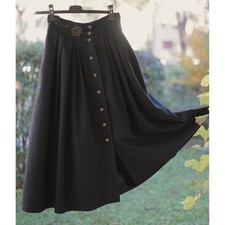 GONNA  IN STILE TIROLESE tg. 44/46 it. circa NERA LANA VINTAGE