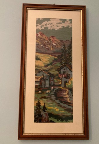 Quadro mezzo punto ricamato - quadro,