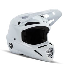 NUOVO CASCO EX DISPLAY FOX V3 SOLIDO ADULTO MX/MTB BIANCO OPACO ADULTO PICCOLO 55-56cm