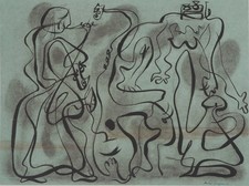 André MASSON : Lunatique - Lithographie signée