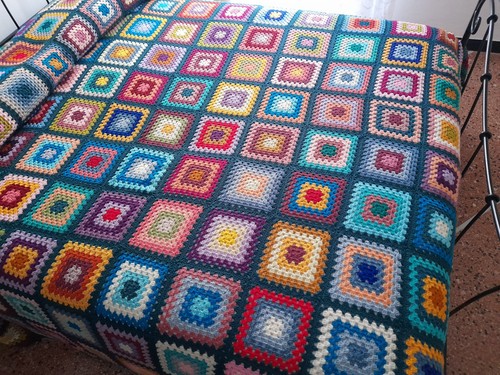 Coperta granny uncinetto