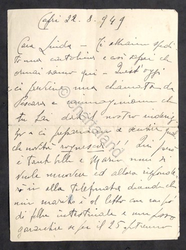 Lettera con autografo - , di