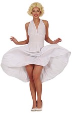 Costume da attrice iconica donna bianco Marilyn Monroe