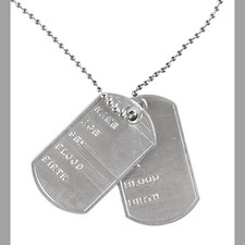 COLLANA CON PIASTRINE MILITARI