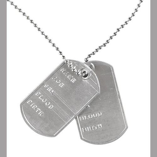 Collana con piastrine militari - collana,
