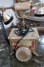 Telefono Da Tavolo Inserti In Marmo  Collezione Esposizione Vintage Anni '60
