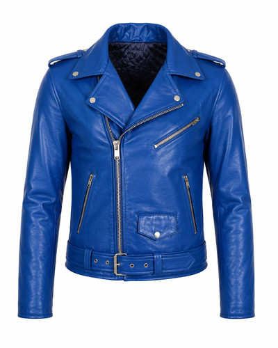Giacca biker uomo blu - , royal