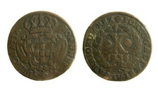r02_066) Portugal, Joseph I, 10 Reis (1/2 Vinten) 1736   - DIFETTO