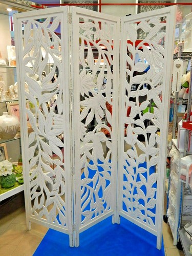 Paravento legno bianco con - legno,