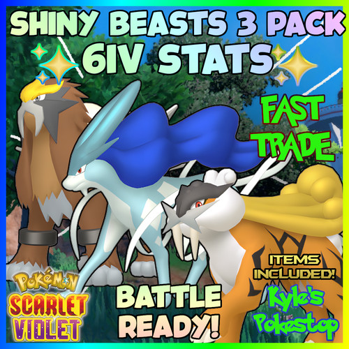 6iv shiny suicune entei - shiny,
