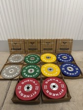 Set 150 kg piastre pesi gomma olimpiche paraurti colorate premium sollevamento pesi palestra