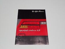 ALFA ROMEO ALFASUD SPRINT 1.5 VELOCE BROCHURE DEPLIANT PROSPEKT (Z25)