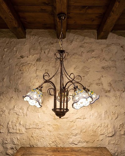 Lampadario classico rustico - , in