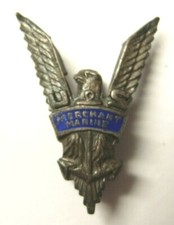 WW2 USMM Sterling Eagle "V" Pin - Odd Small Size - Tiny - PB