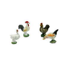 Set 4 Galline in Terracotta per Pastori Alti Cm 3,5/6 - Animali per Presepe