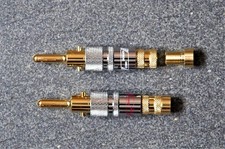  PAIR BANANA PLUG Hard Gold