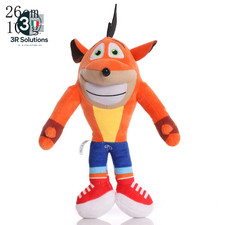 Crash Bandicoot Peluche 26 Cm – Bambola Morbida Aku Aku Regalo Bambini