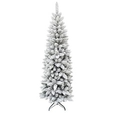 Maury s Albero di Natale Artificiale Extra Slim Innevato Sintetico 180cm