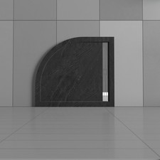 Piatto Doccia Semicircolare in Pietra Vulcanica Pietra Antiscivolo Antibatterico