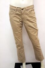 Jeckerson Jeans Donna Pantalone Taglia 27 / 41 Beige Pant Pants In Cotone Logo