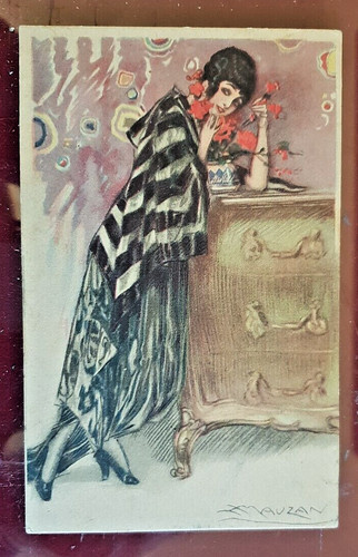 Cartolina illustratore mauzan - cartolina,
