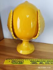CENTRO TAVOLA Decorazione porta fortuna 27cm GIALLO Ceramica COME THUN