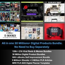 Enorme collezione digitale rivendibile: pianificatori, ebook, bobine e risorse 30M+!