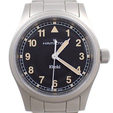Orologio Uomo Hamilton Khaki Field 33mm Quarzo Quadrante Nero Usato Dal Giappone