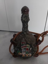 BOTTIGLIA FIASCHETTA CERAMICA EFFETTO LAVA  DECORO SMALTO GIULIANELLI SAN MARINO