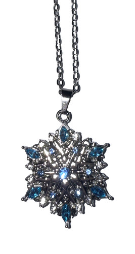 Collana tono argento fiocco - collana, di