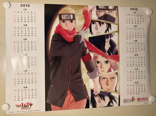 Poster calendario naruto - poster,
