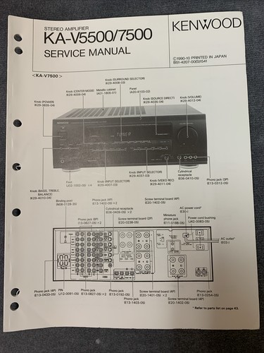 Kenwood v5500 ka v7500 - kenwood, ka-v5500